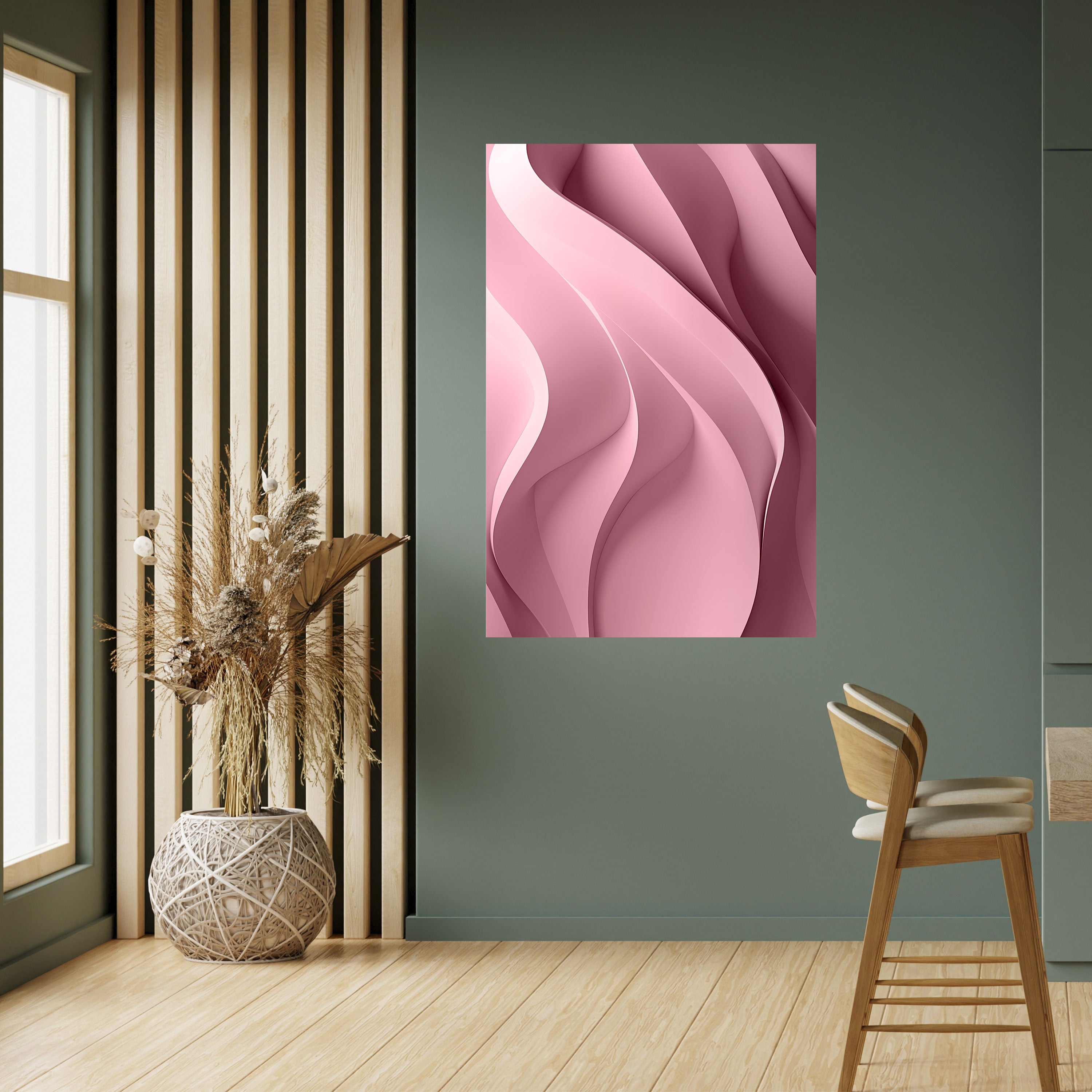 Póster vertical autoadhesivo THINKING PINK