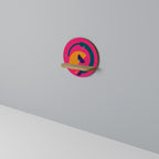 VIVID VISIONARY Estante Redondo Decorativo en Efecto Roble