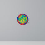 SHIMMER SPECTRUM Estante Redondo Decorativo en Efecto Roble