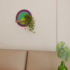 SHIMMER SPECTRUM Estante Redondo Decorativo en Efecto Roble