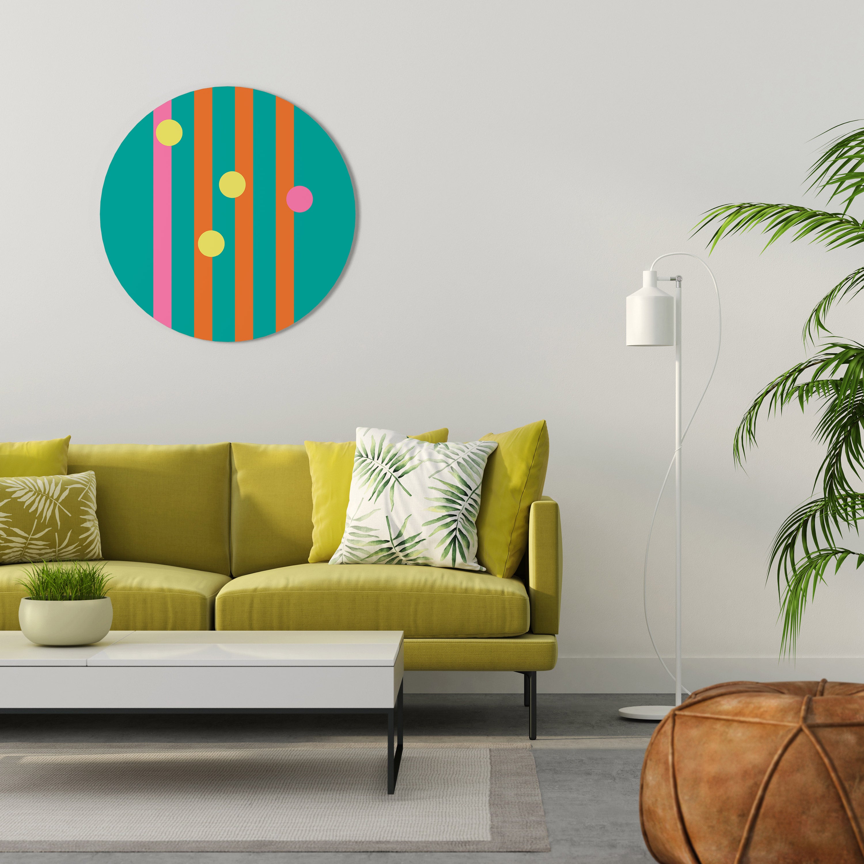 SOMEWHERE IN BETWEEN Round Wall Art