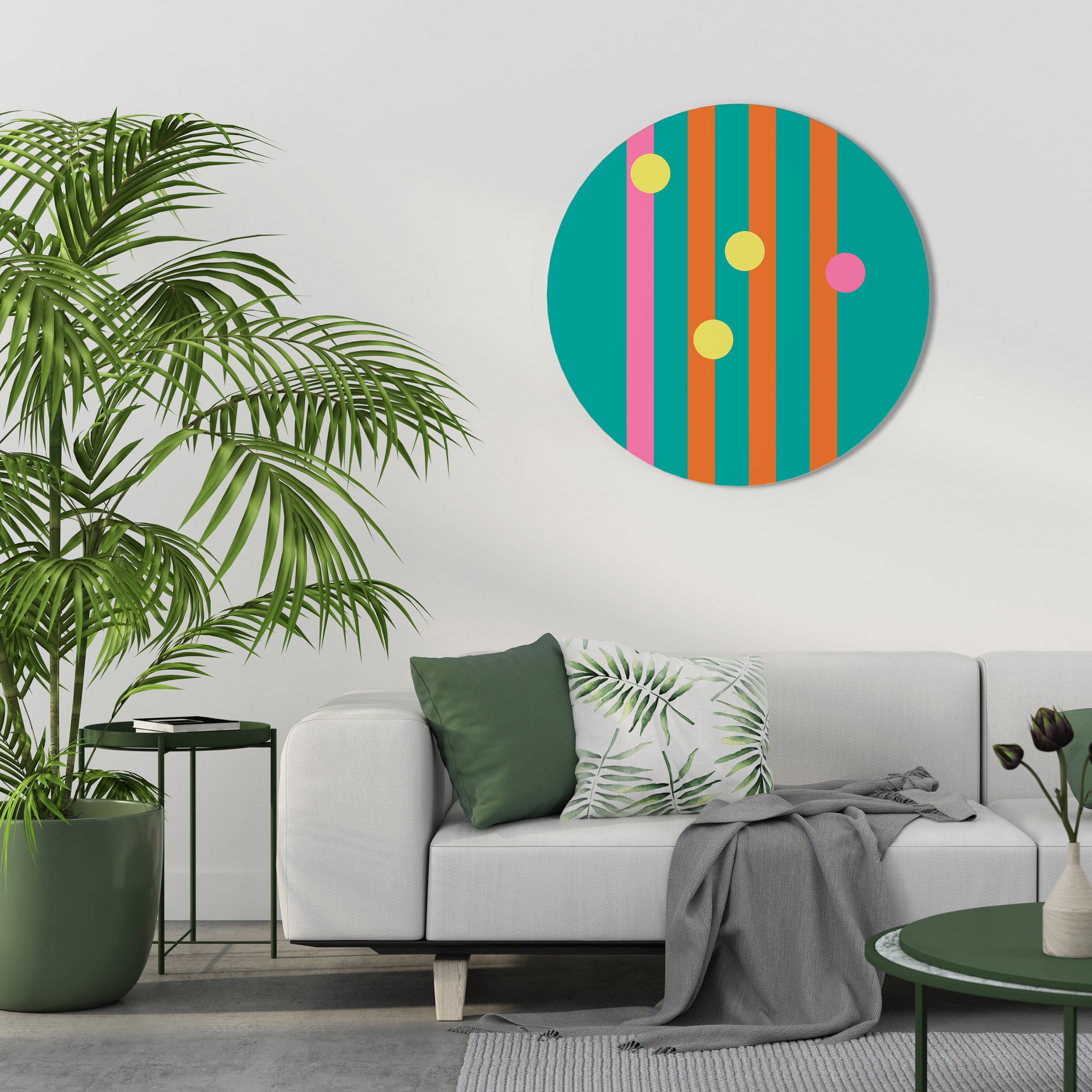 SOMEWHERE IN BETWEEN Round Wall Art