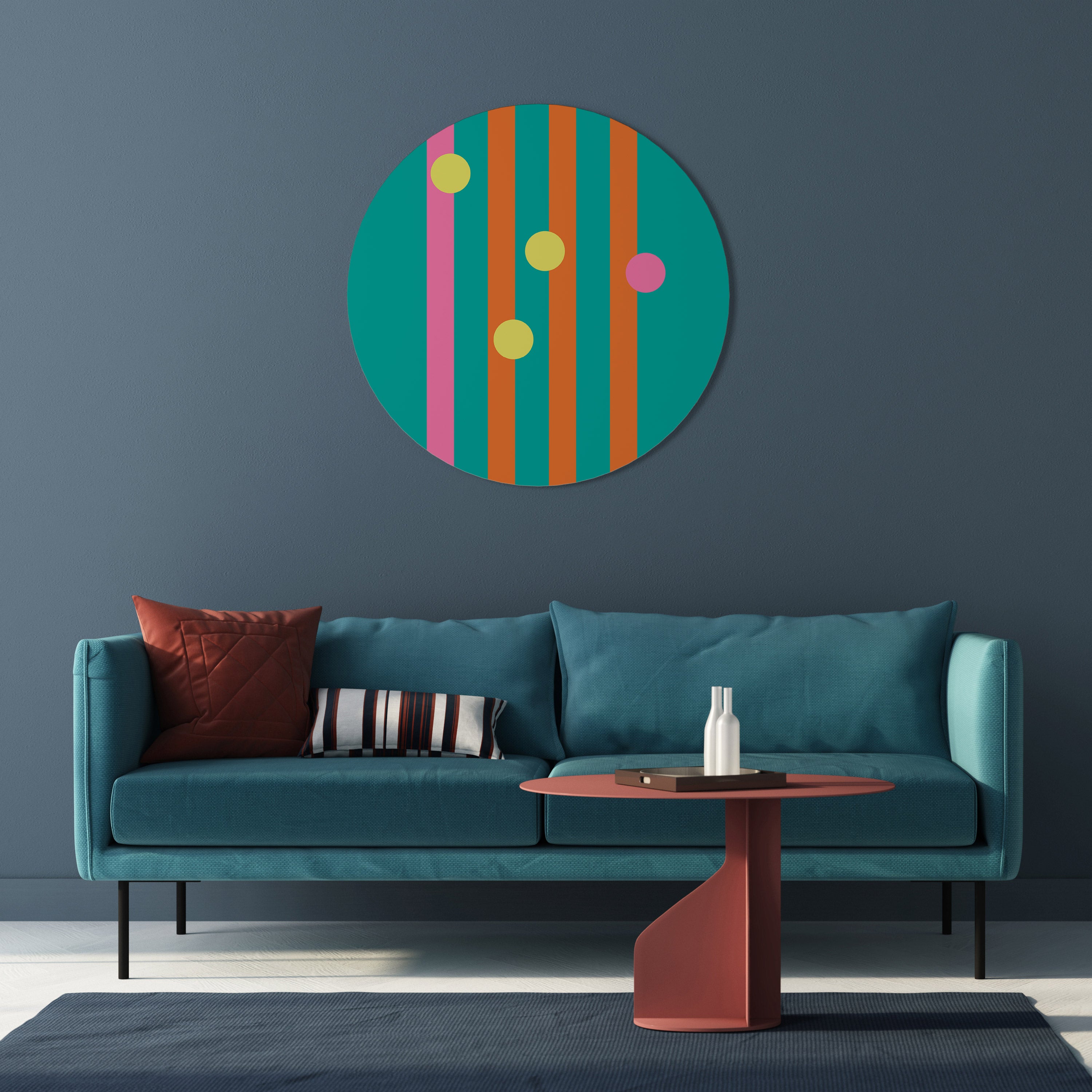 SOMEWHERE IN BETWEEN Round Wall Art