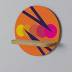 ON THE DOT BLADE Estante Redondo Decorativo en Efecto Roble