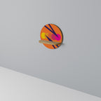 ON THE DOT BLADE Estante Redondo Decorativo en Efecto Roble