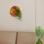 ON THE DOT BLADE Estante Redondo Decorativo en Efecto Roble