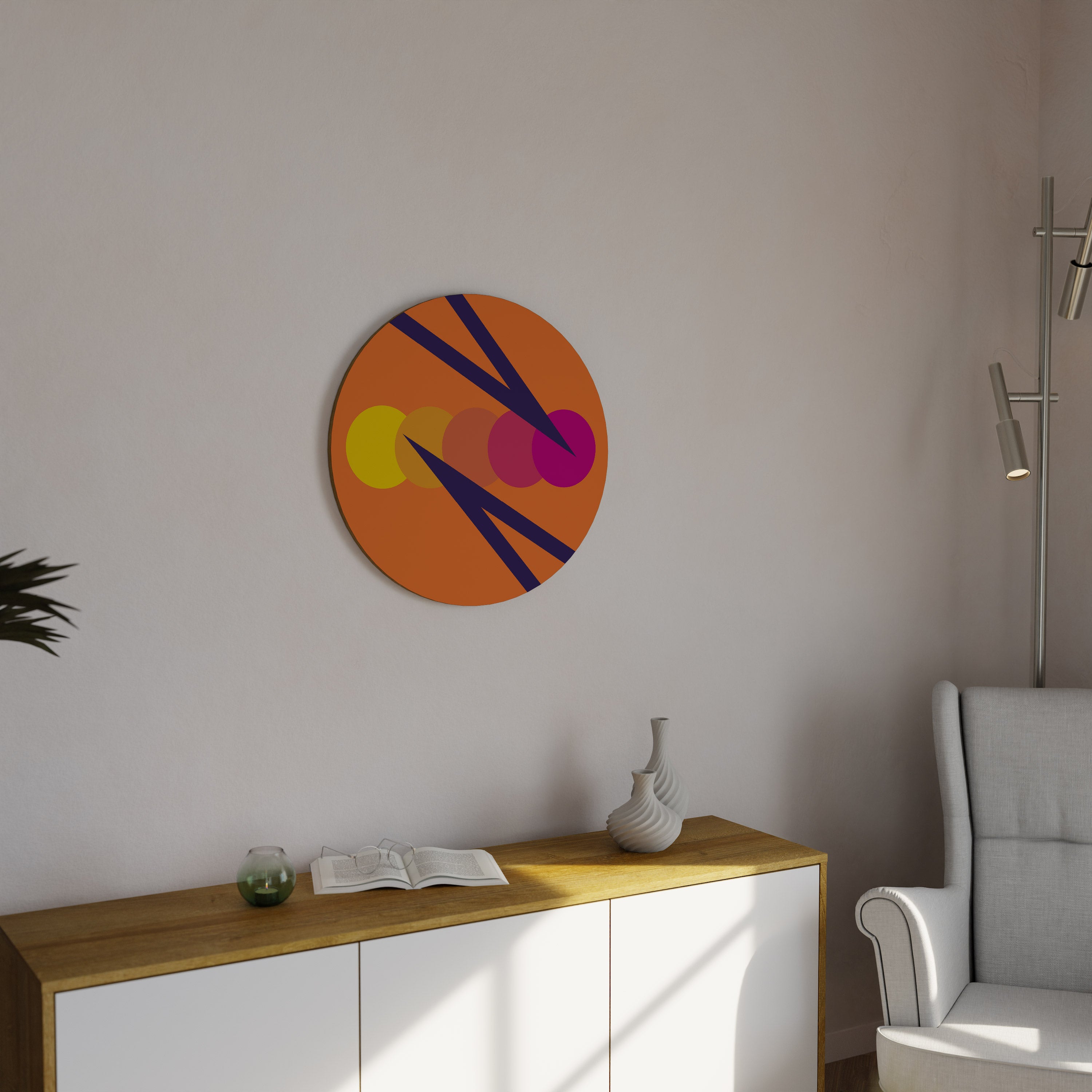 ON THE DOT BLADE Round Wall Art