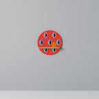 SYNCHRO ON FIRE Estante Redondo Decorativo en Efecto Roble