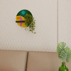 RADIANT RAY Estante Redondo Decorativo en Acabado Negro