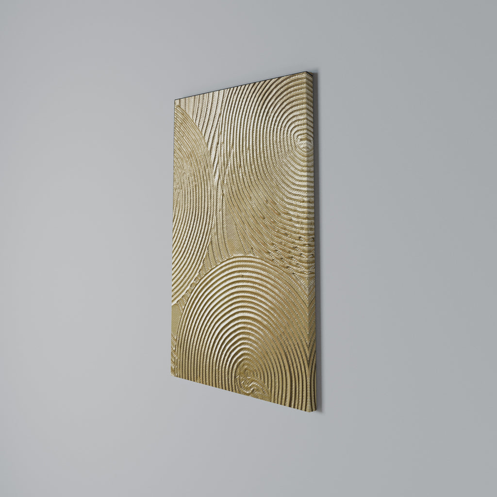GOLDEN WAVES UNFOLD Cuadro en lienzo vertical