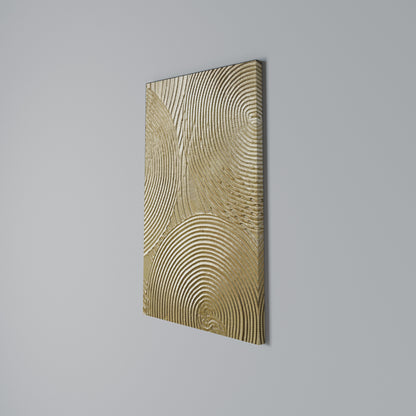 GOLDEN WAVES UNFOLD Cuadro en lienzo vertical