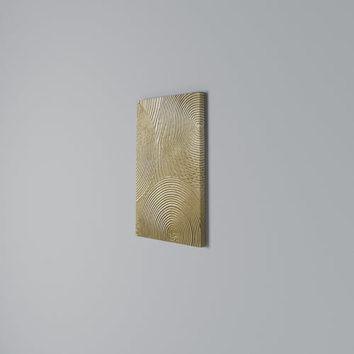 GOLDEN WAVES UNFOLD Cuadro en lienzo vertical