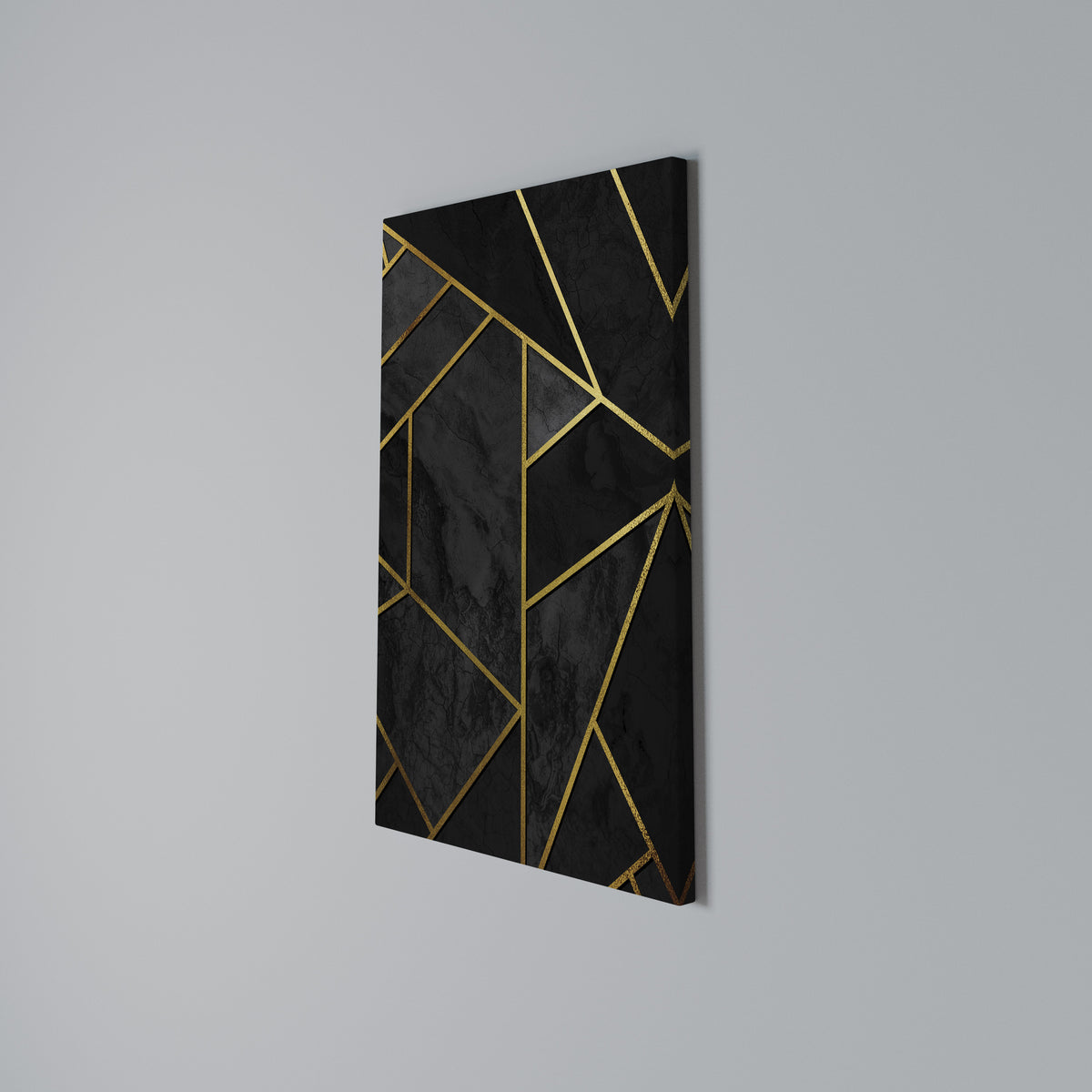 GLINTING GEOMETRIC DREAMS Cuadro en lienzo vertical