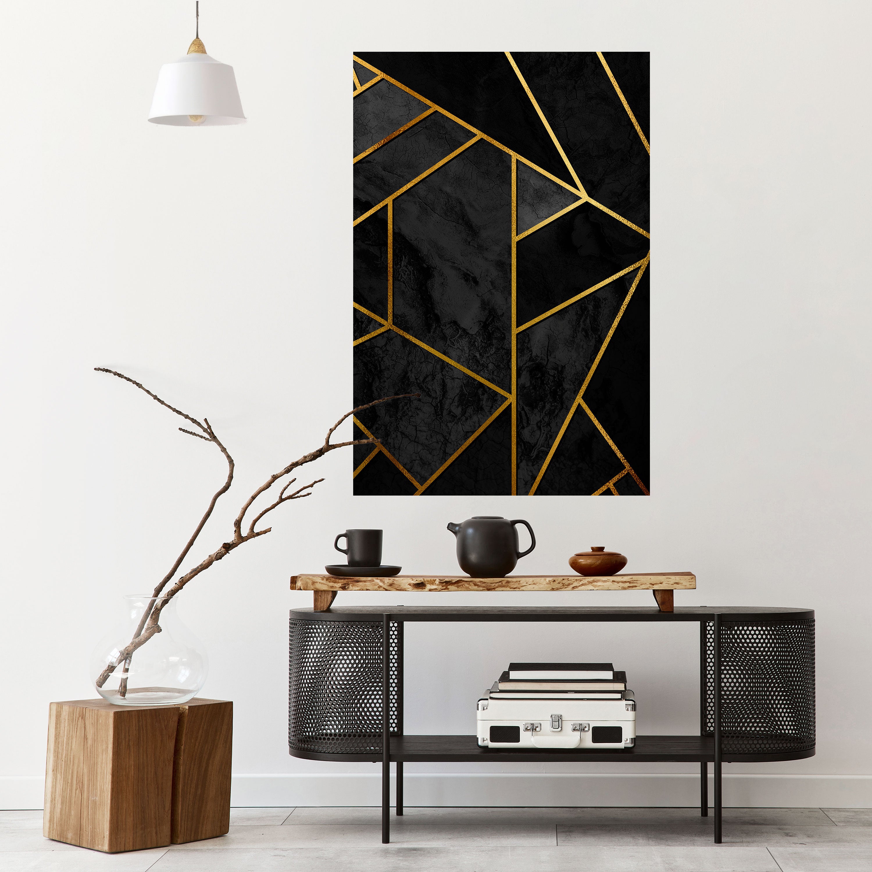 Póster vertical autoadhesivo "SUEÑOS GEOMÉTRICOS BRILLANTES"