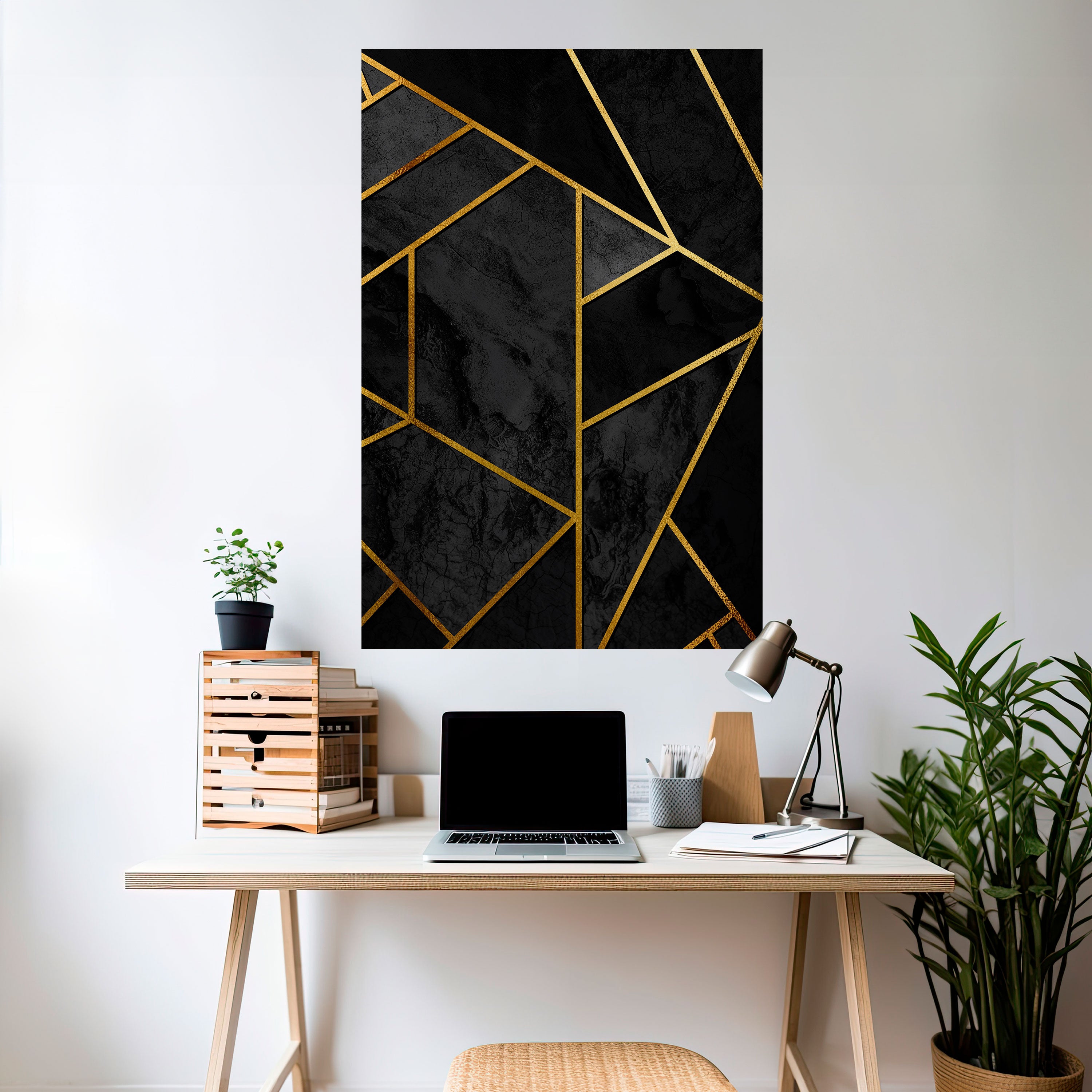 Póster vertical autoadhesivo "SUEÑOS GEOMÉTRICOS BRILLANTES"
