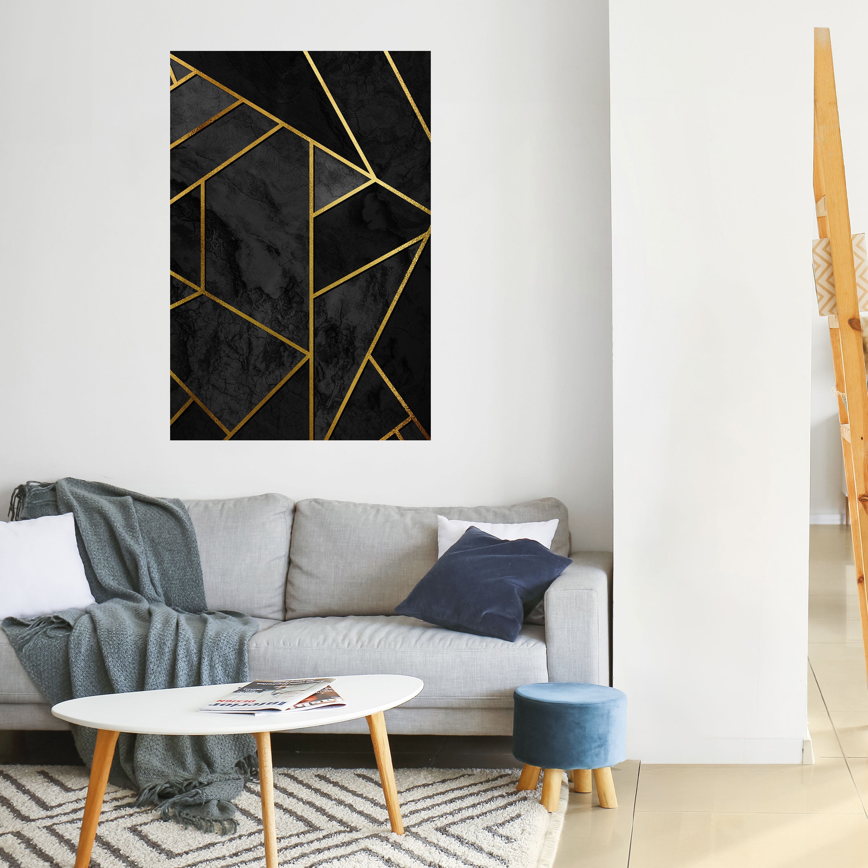 Póster vertical autoadhesivo "SUEÑOS GEOMÉTRICOS BRILLANTES"