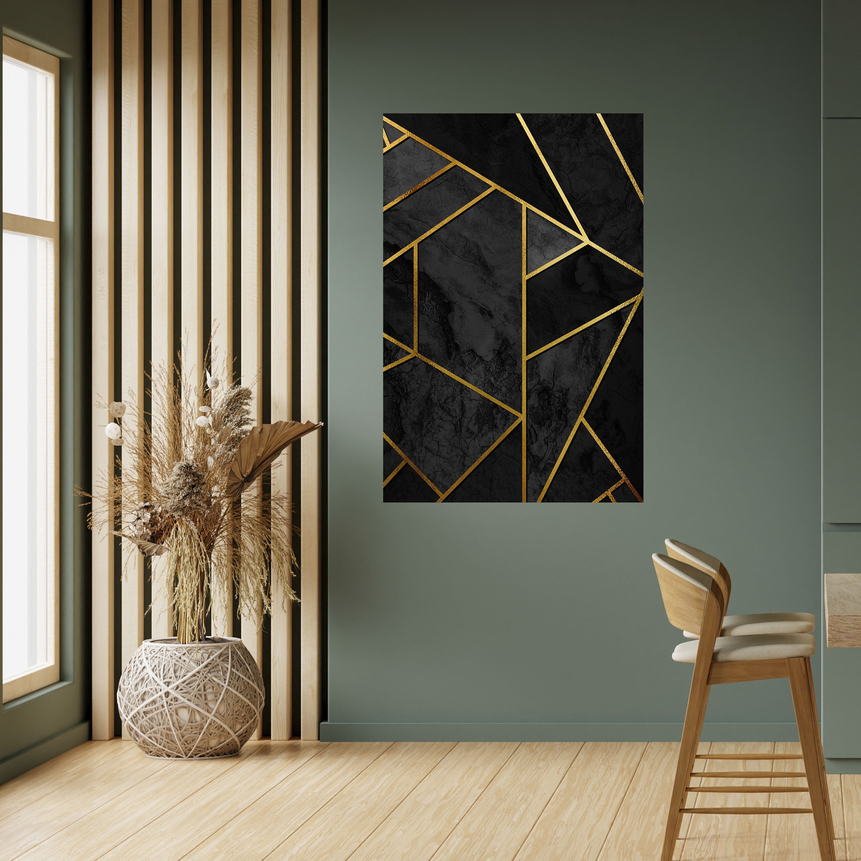 Póster vertical autoadhesivo "SUEÑOS GEOMÉTRICOS BRILLANTES"
