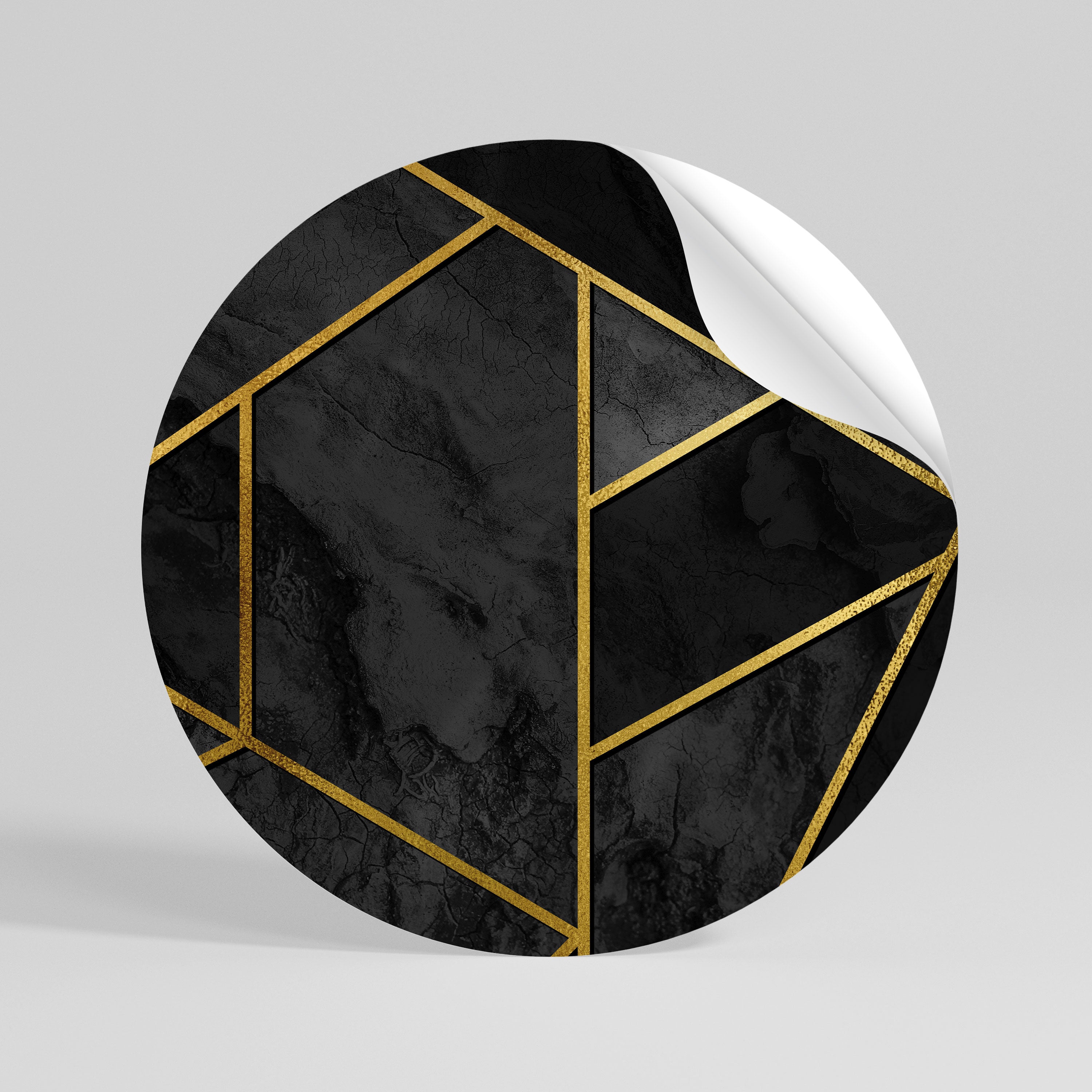 GLINTING GEOMETRIC DREAMS Vinilo adhesivo redondo