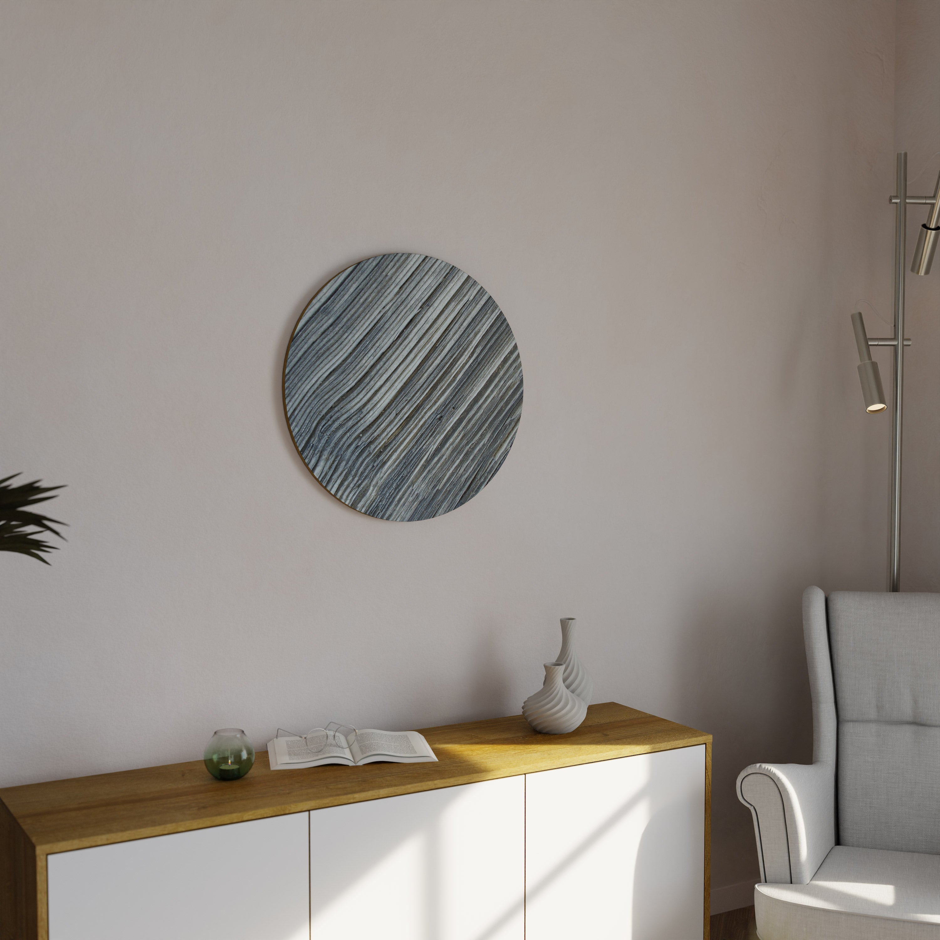 NATURE’S RIBBON RELIC Round Wall Art