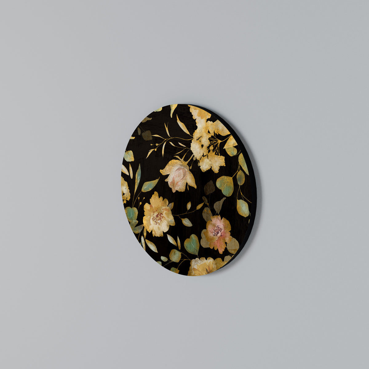 MODEST FLORAL Arte de pared redondo