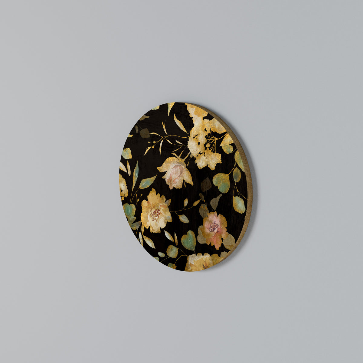 MODEST FLORAL Arte de pared redondo