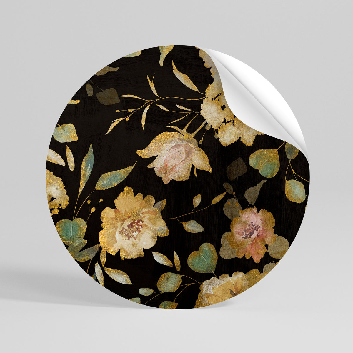 MODEST FLORAL Vinilo adhesivo redondo