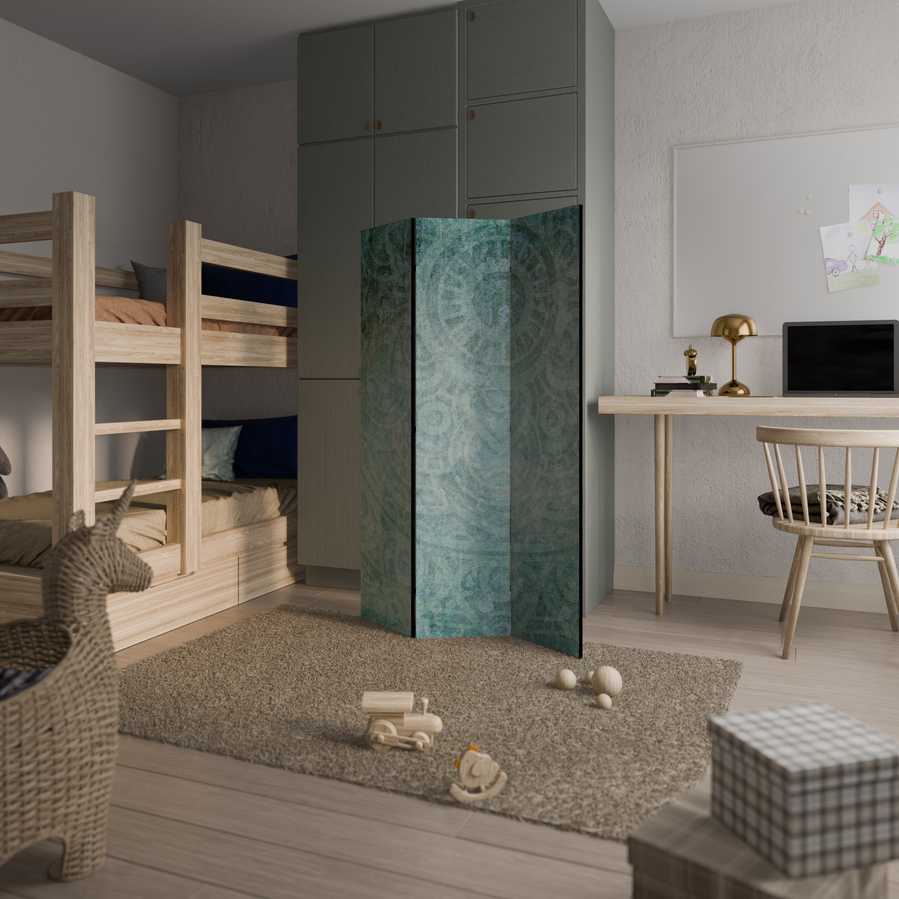 Biombo decorativo de 3 paneles TIMELESS TEXTURAL TIDE