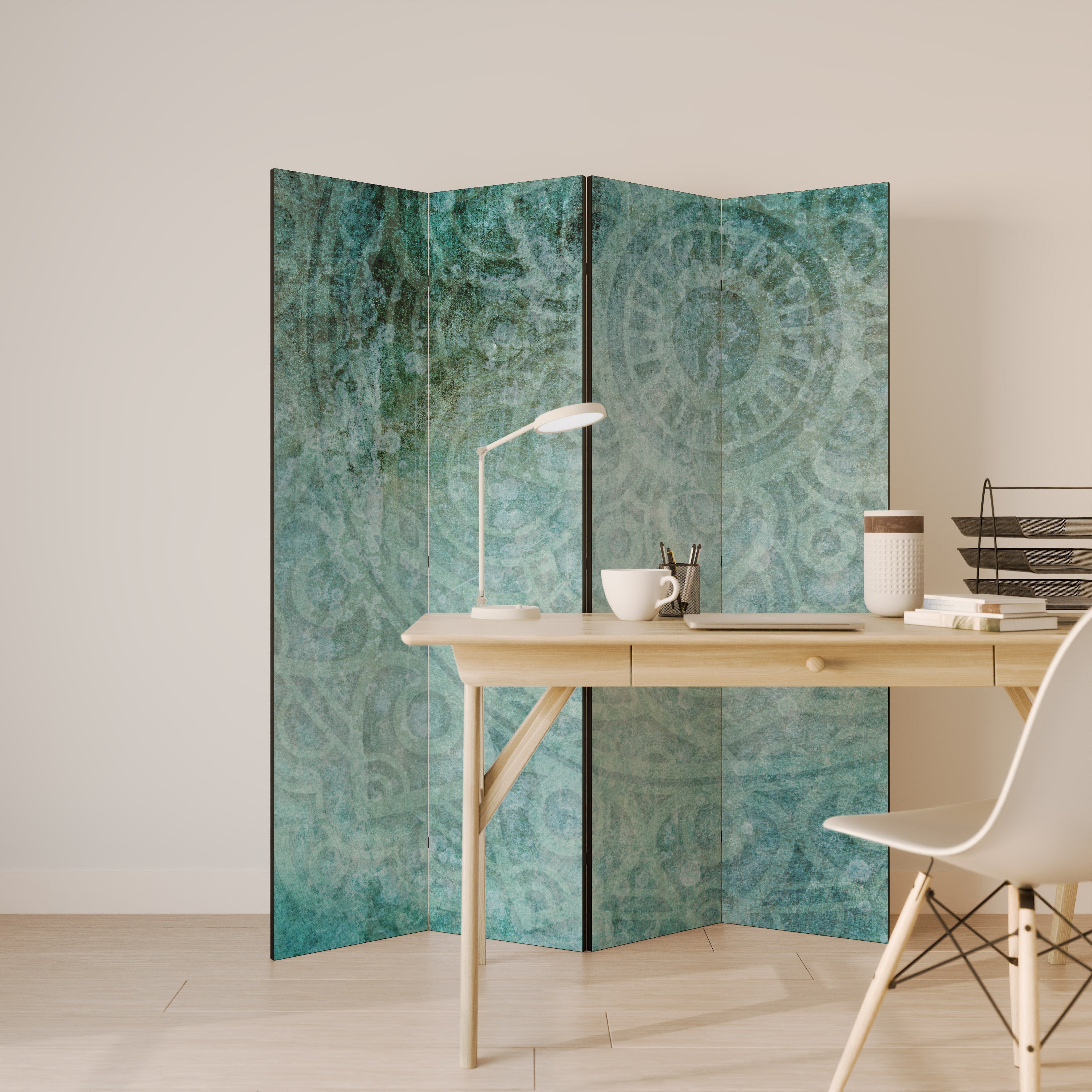 Biombo decorativo de 4 paneles TIMELESS TEXTURAL TIDE