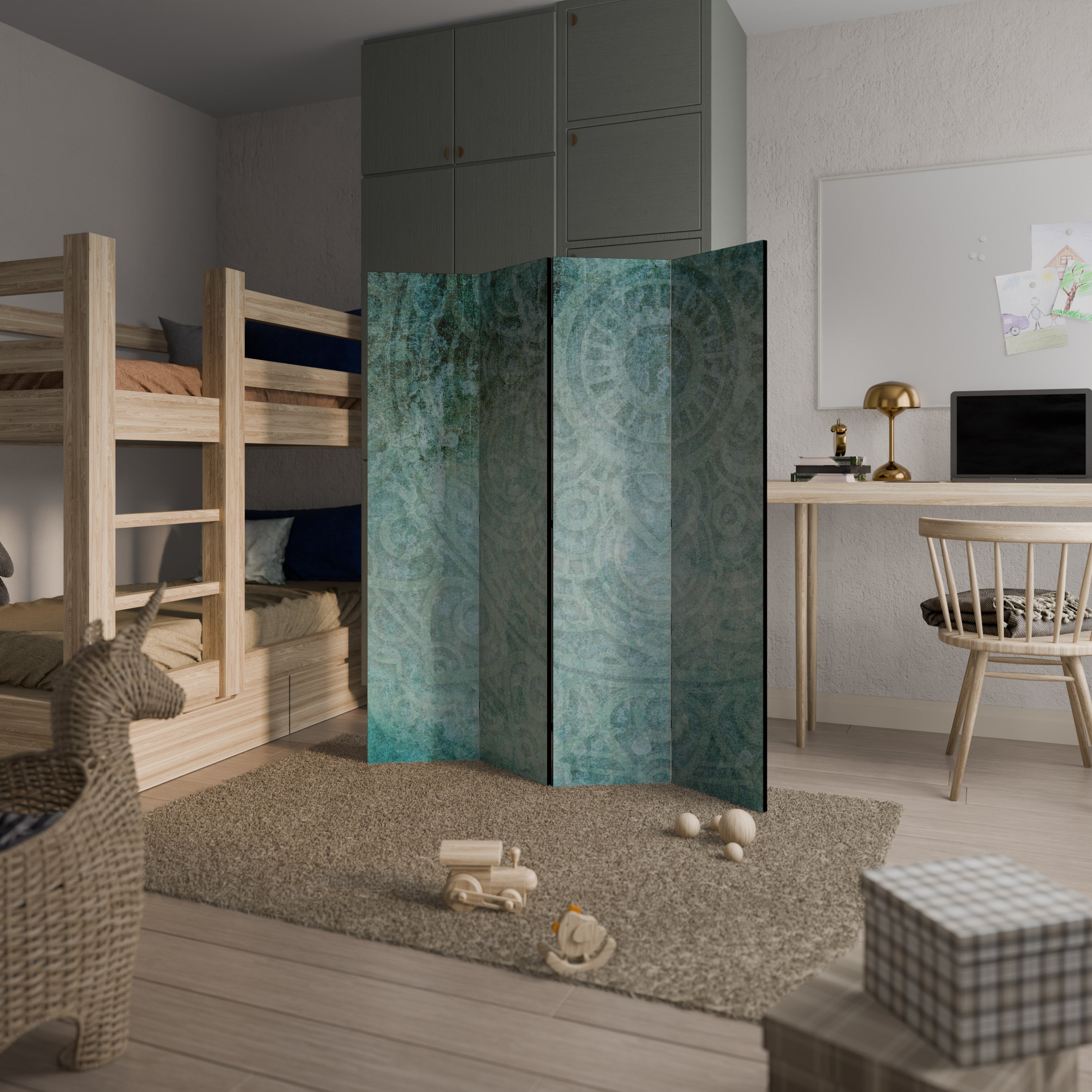 Biombo decorativo de 4 paneles TIMELESS TEXTURAL TIDE