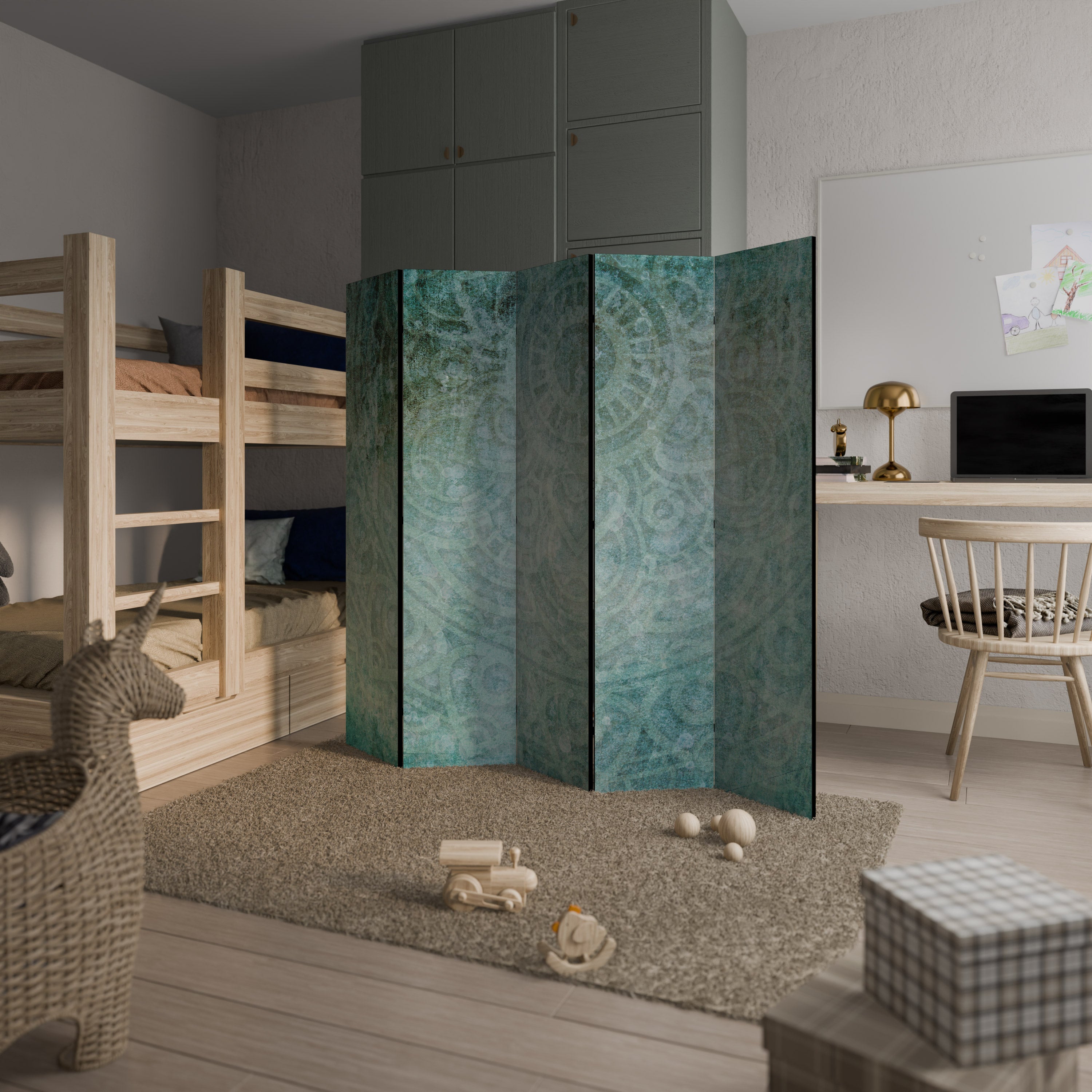 Biombo decorativo de 5 paneles TIMELESS TEXTURAL TIDE