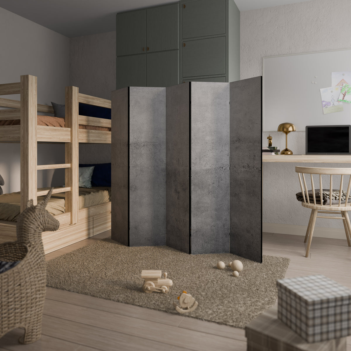 SUBTLE SHADOWS DISPLAY 5-Panel Room Divider