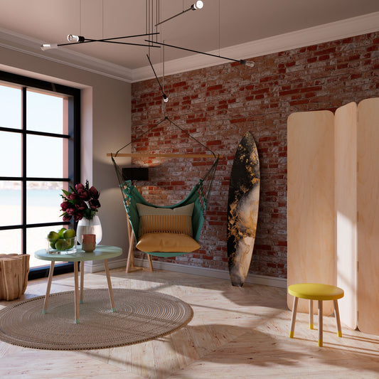 MARBLE OF TOMMORROW Panel decorativo de tabla de surf
