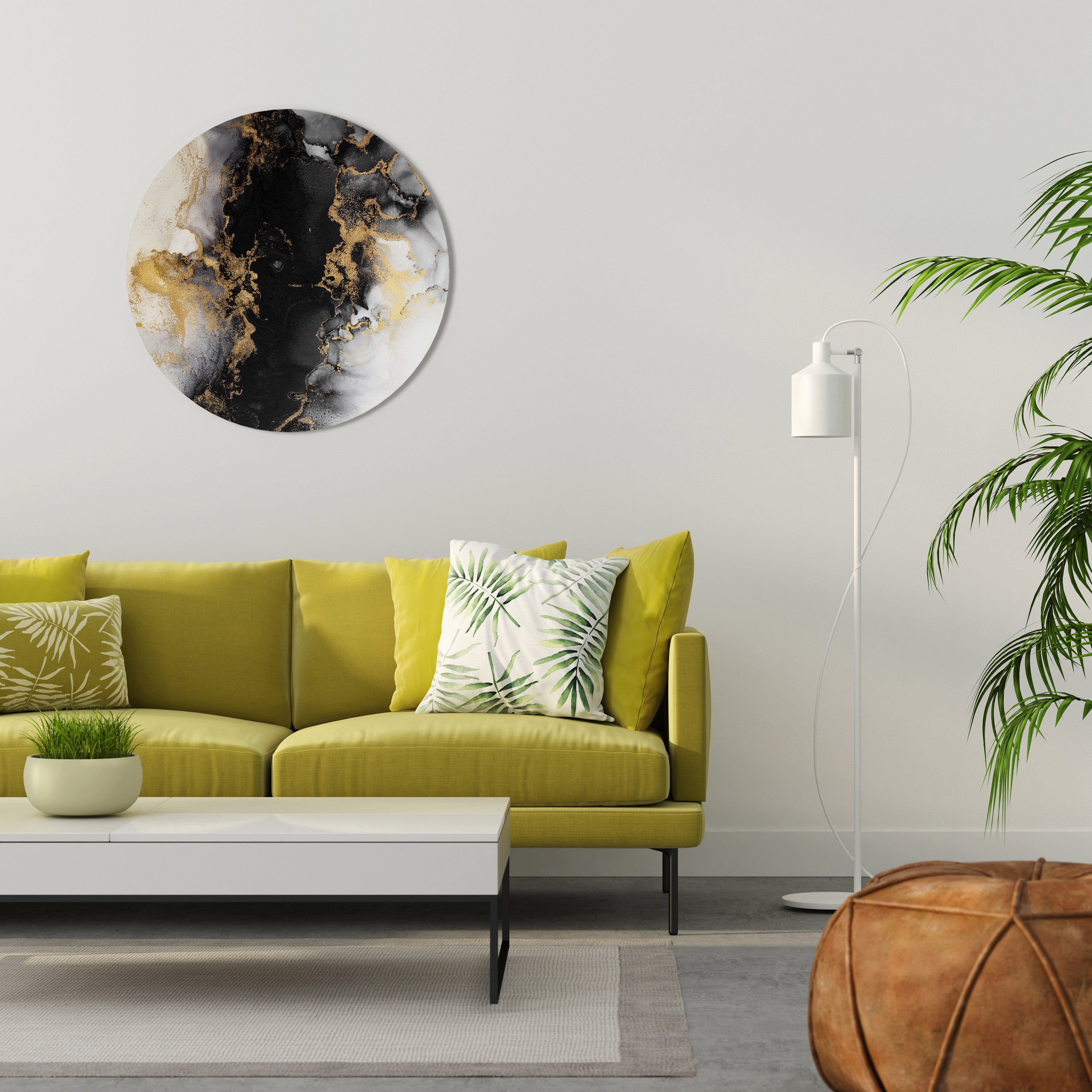 MARBLE OF TOMMORROW Round Wall Art