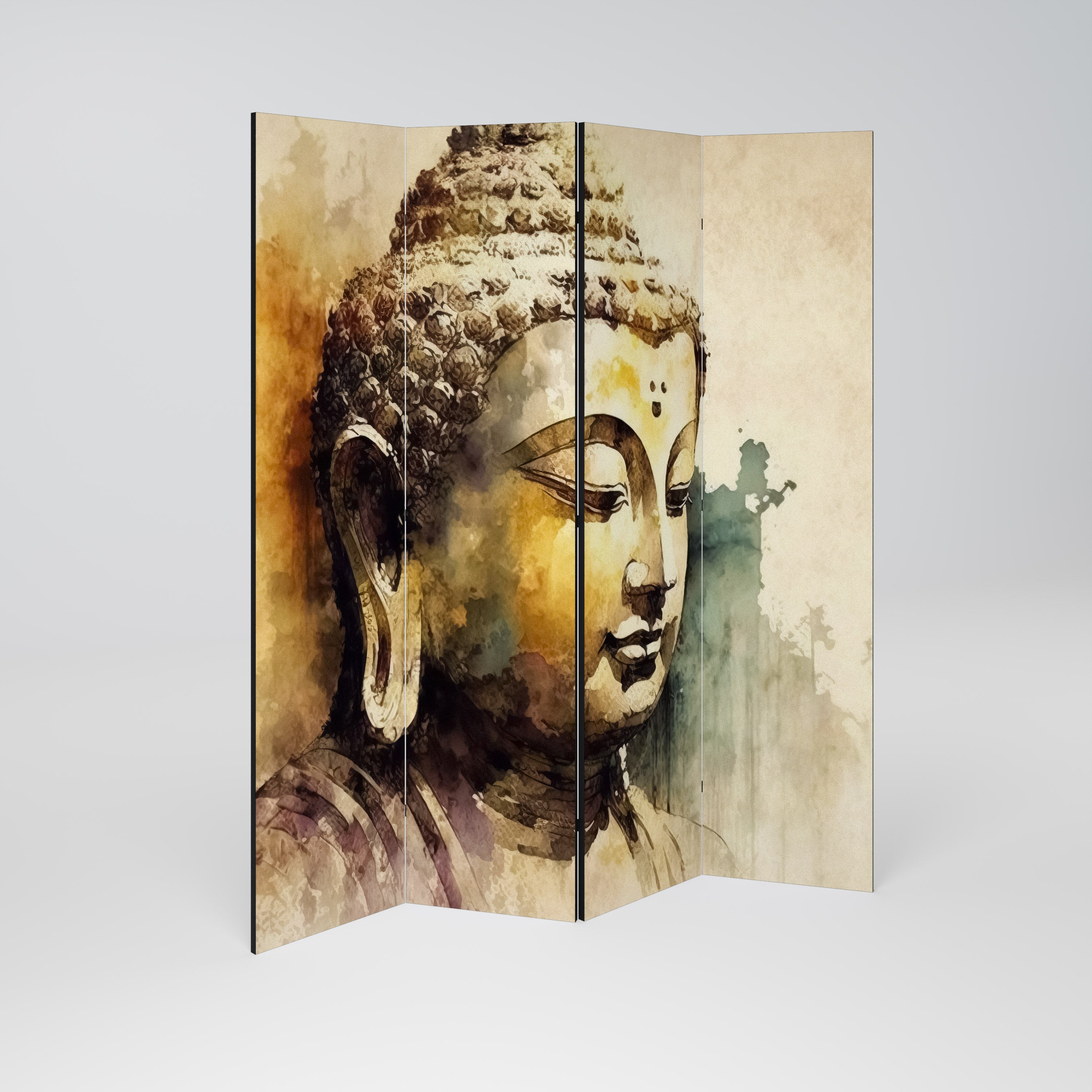 Biombo decorativo de 4 paneles "Susurros de Buda TRANQUILOS"