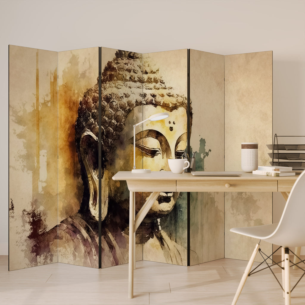 Biombo decorativo de 6 paneles "Susurros de Buda TRANQUILOS"