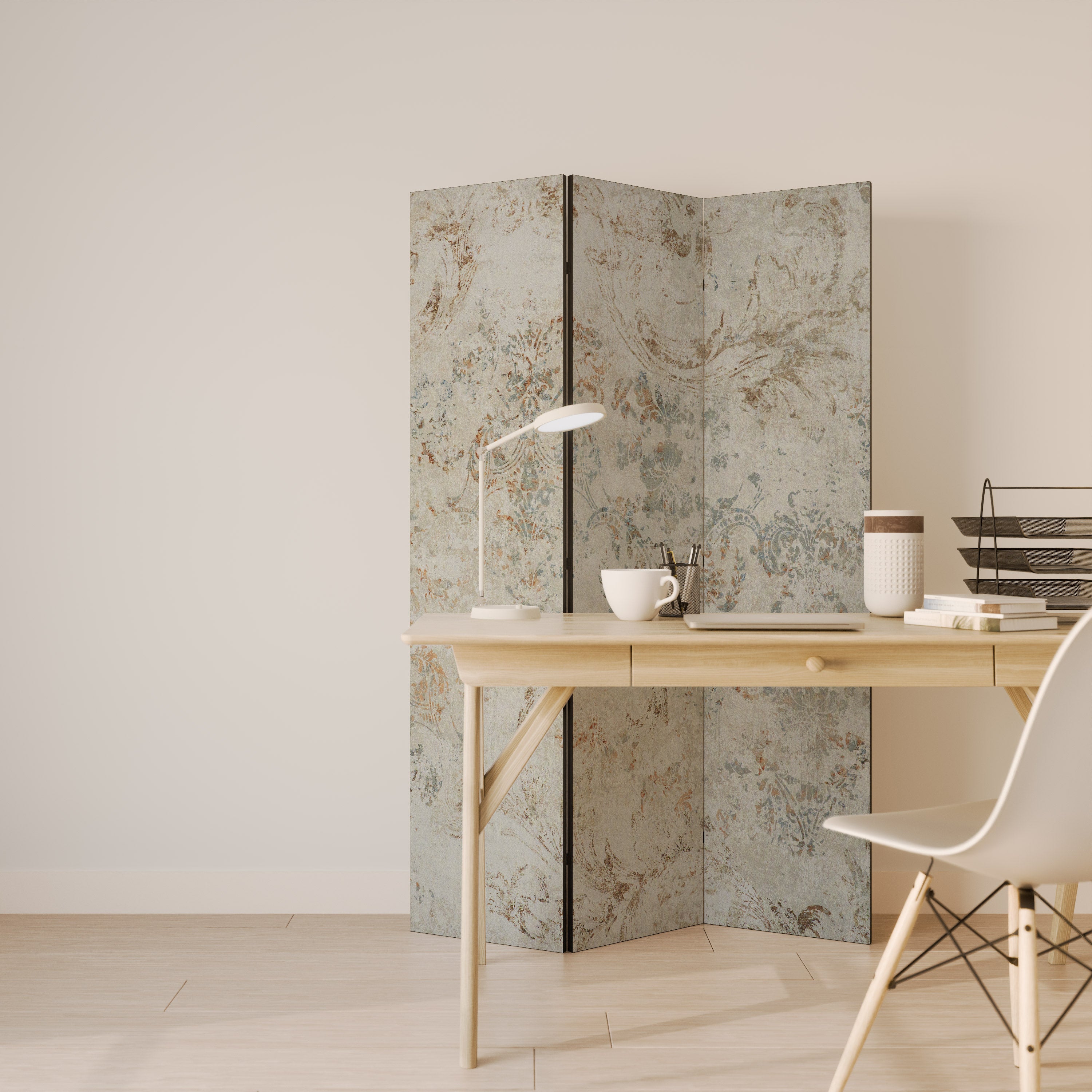 Biombo decorativo de 3 paneles FADED ELEGANCE