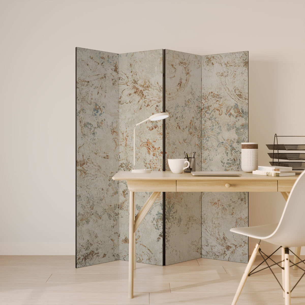 FADED ELEGANCE Biombo de 4 paneles