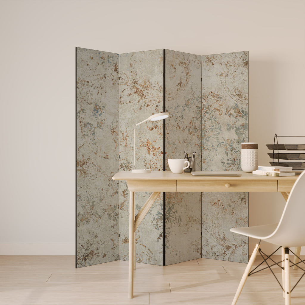 FADED ELEGANCE Decorative 4-Panel Room Divider