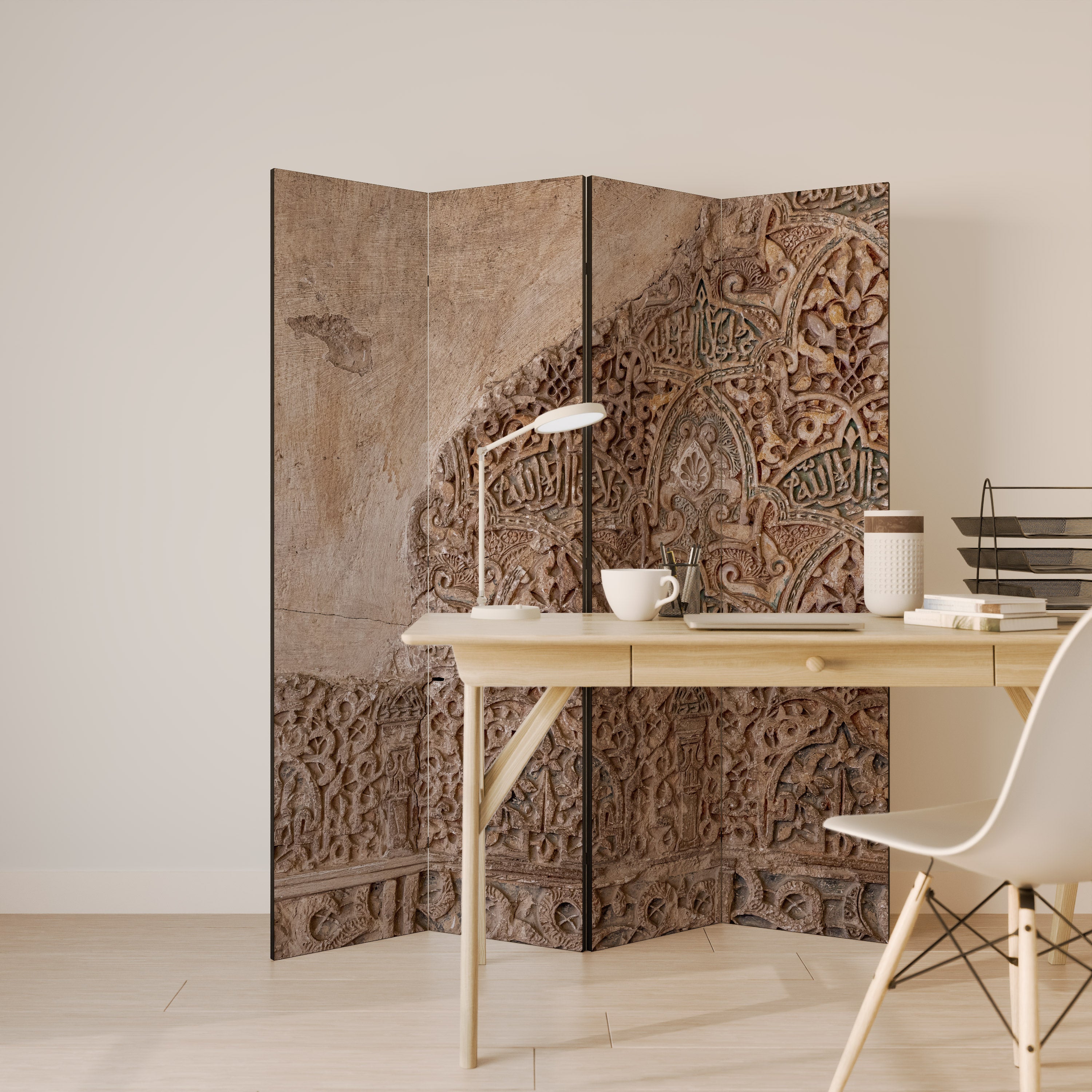 ARABESQUE WHISPERS Biombo de 4 paneles