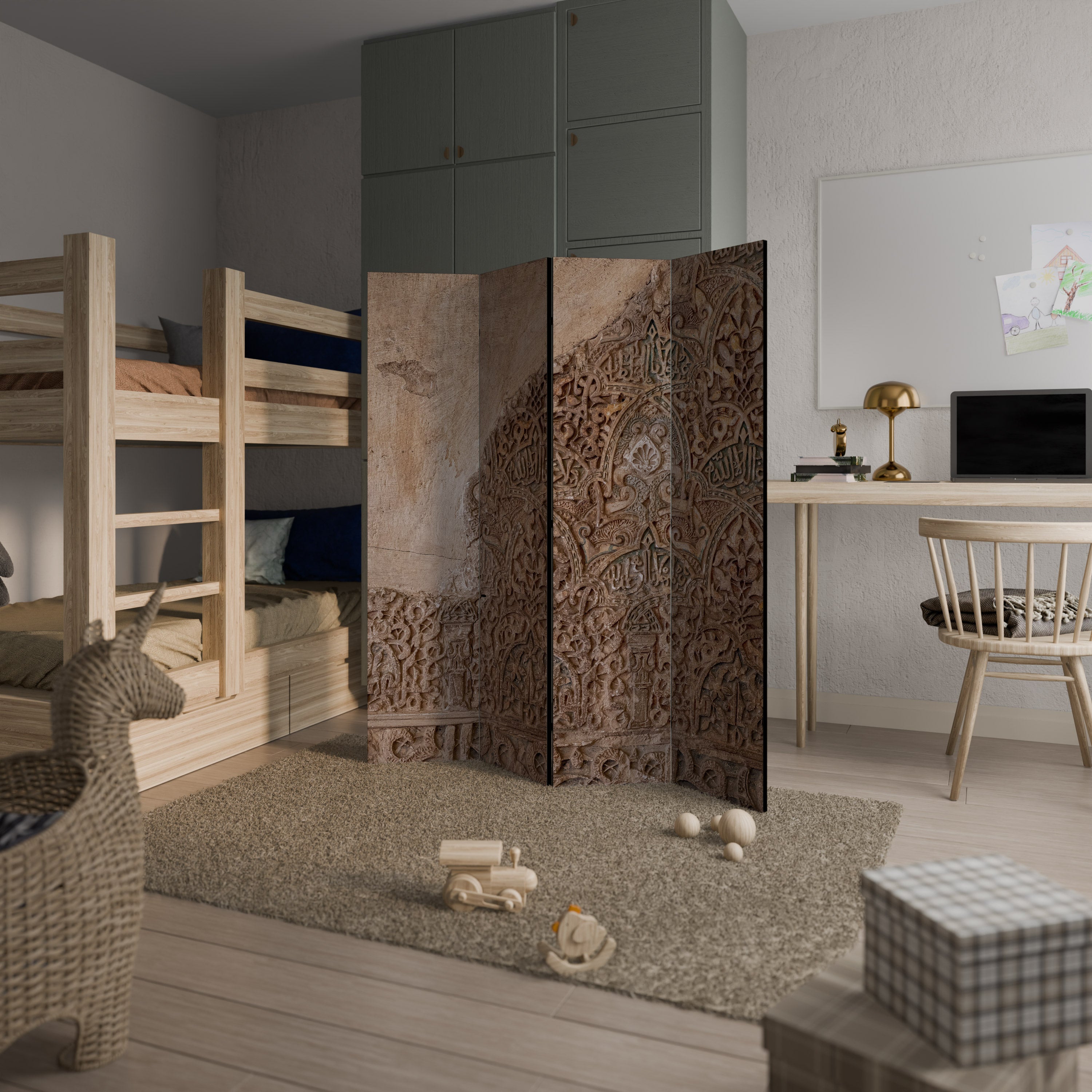 Biombo decorativo de 4 paneles ARABESQUE WHISPERS