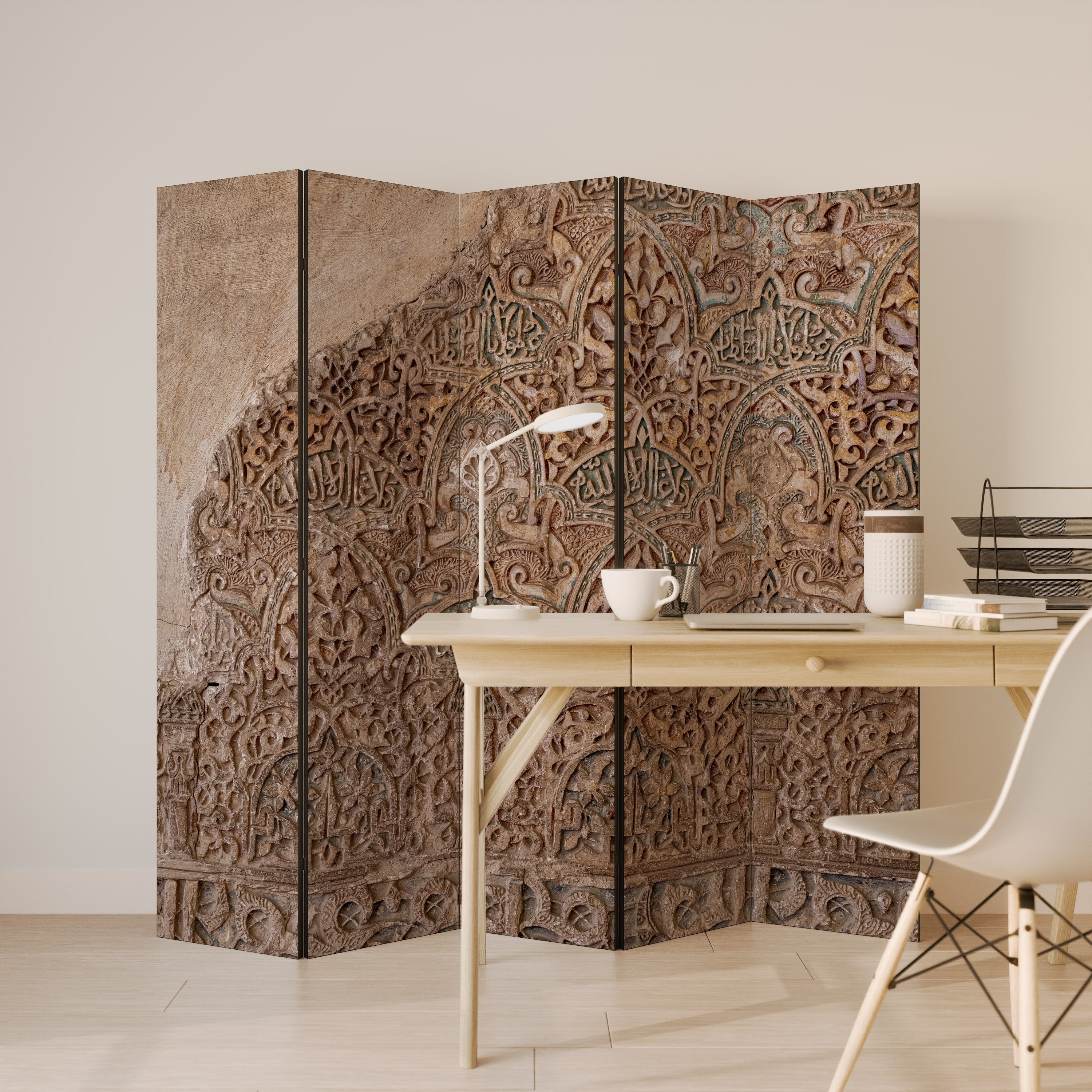 Biombo decorativo de 5 paneles ARABESQUE WHISPERS