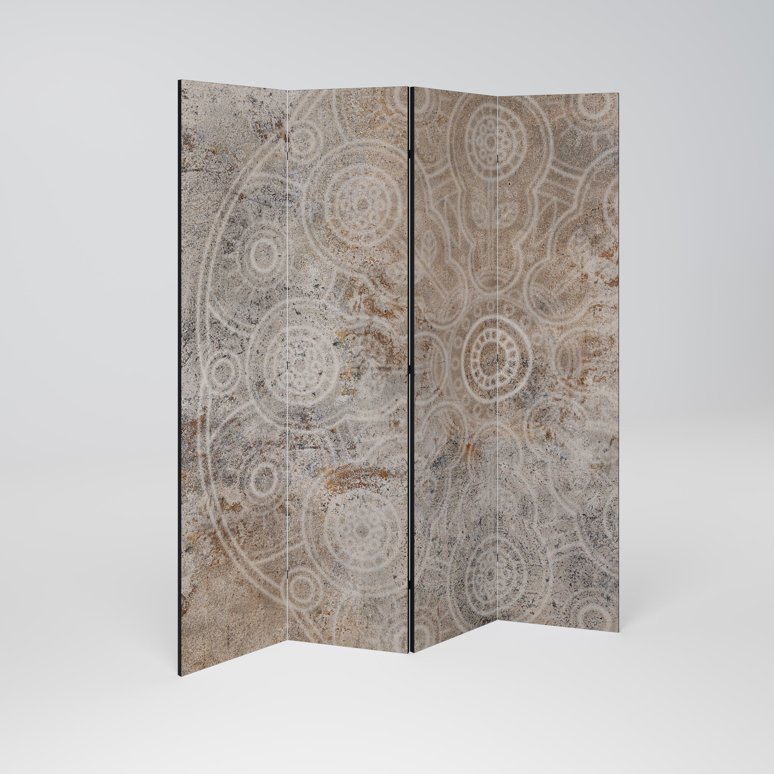 ENIGMATIC PATTERNS Biombo de 4 paneles