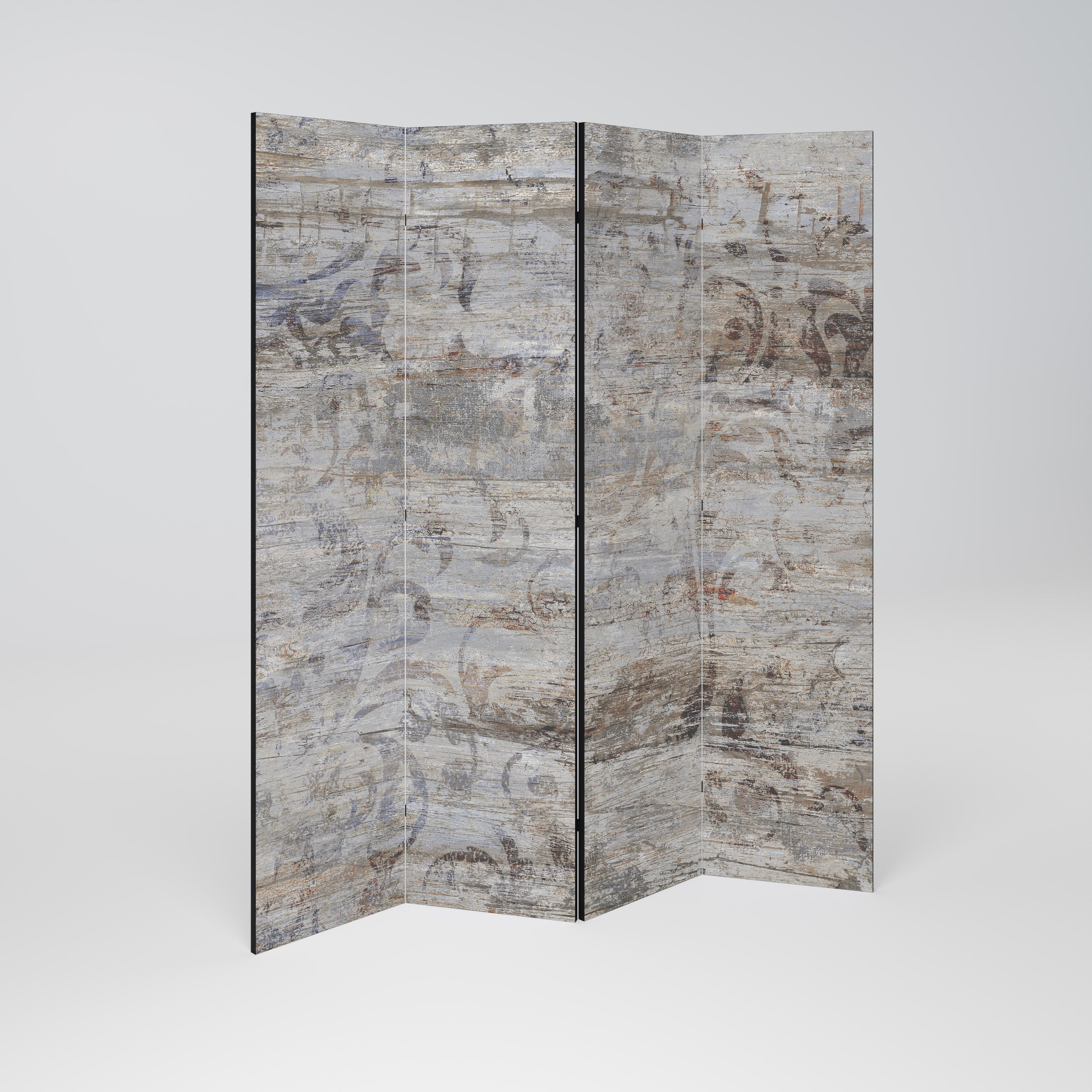 Biombo decorativo de 4 paneles MYSTIC PATINA