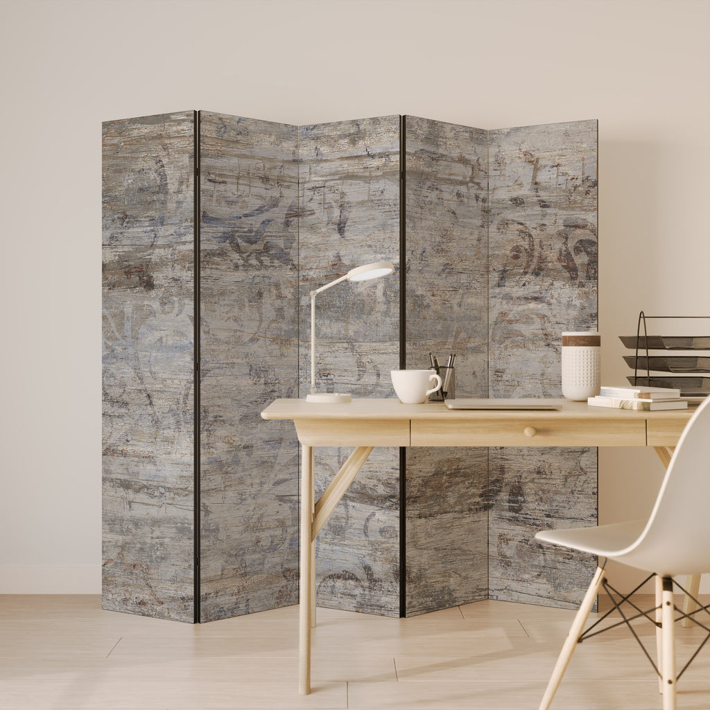 Biombo decorativo de 5 paneles MYSTIC PATINA