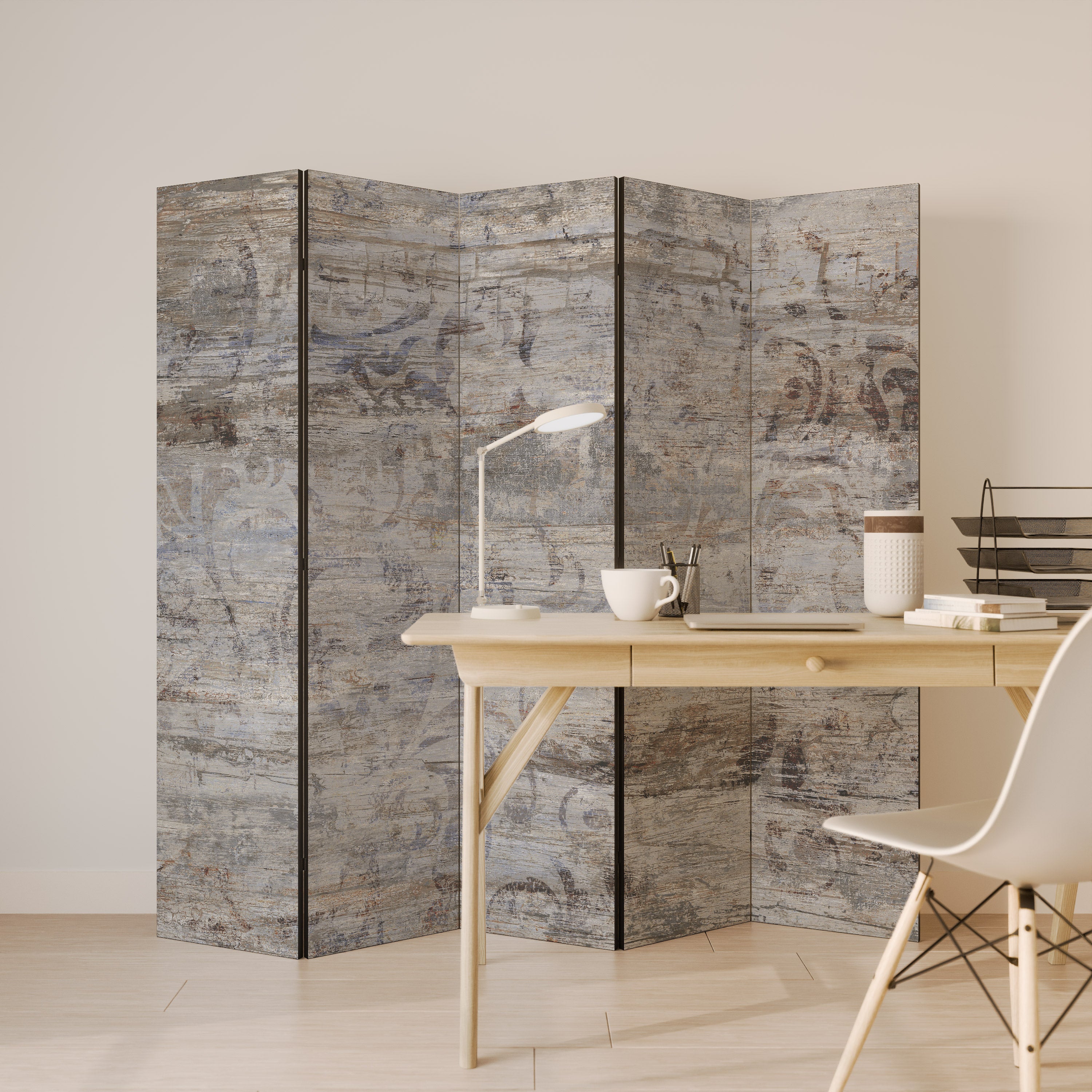 Biombo decorativo de 5 paneles MYSTIC PATINA