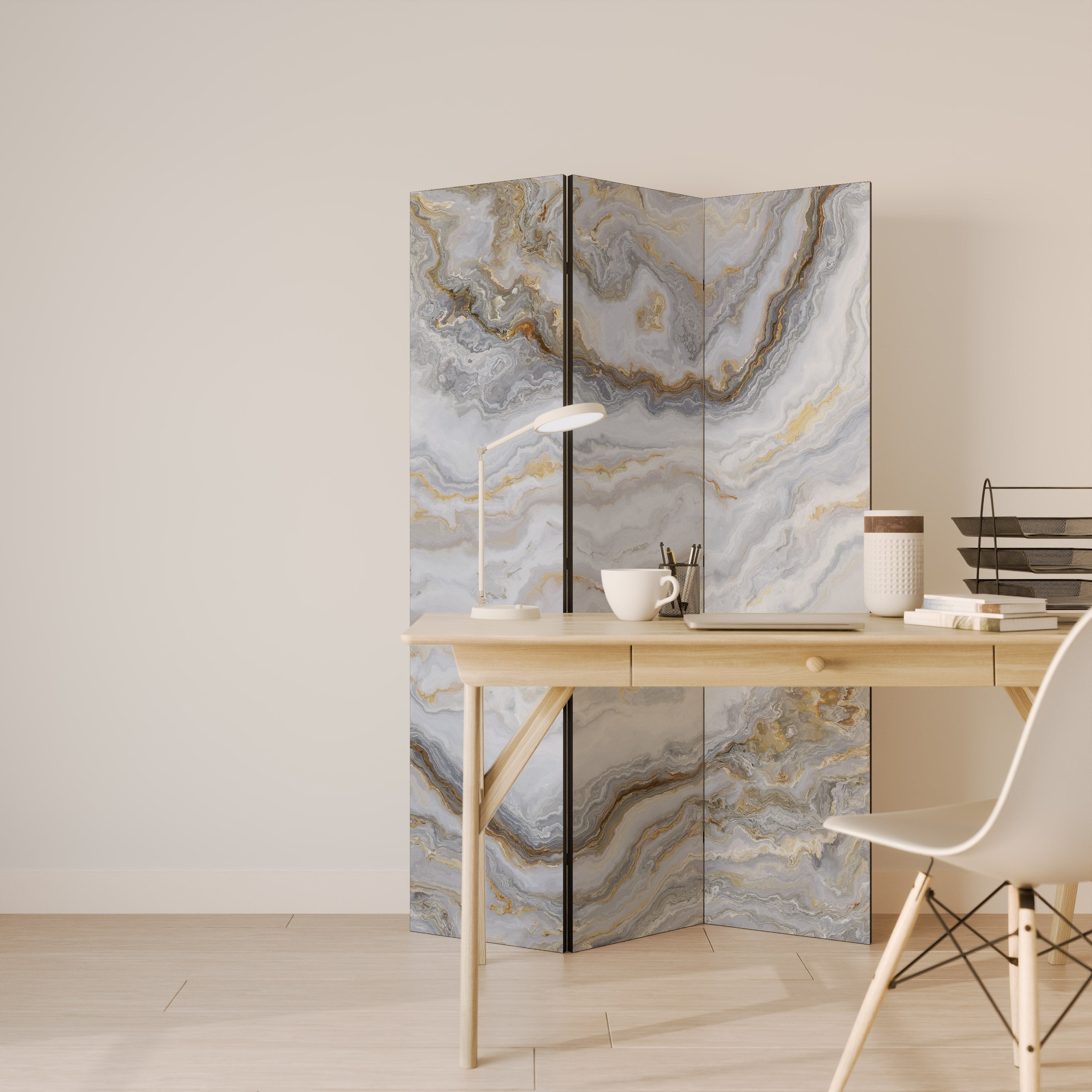 Biombo decorativo de 3 paneles GOLDEN RIDGES