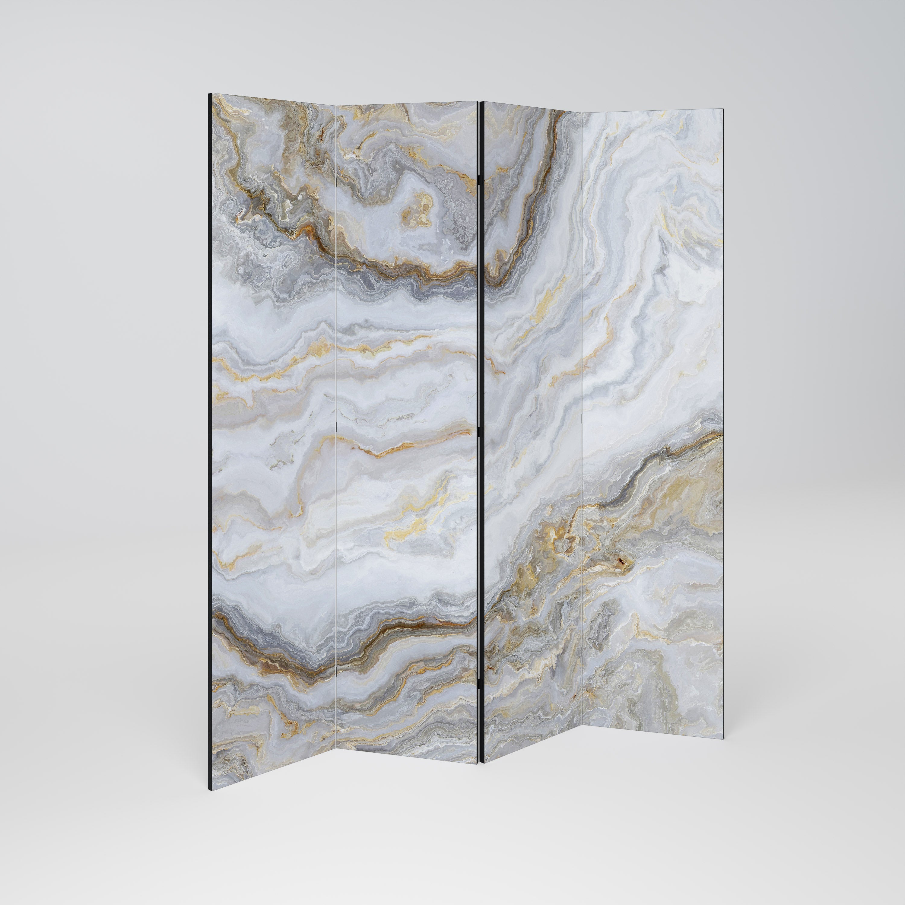 Biombo decorativo de 4 paneles GOLDEN RIDGES