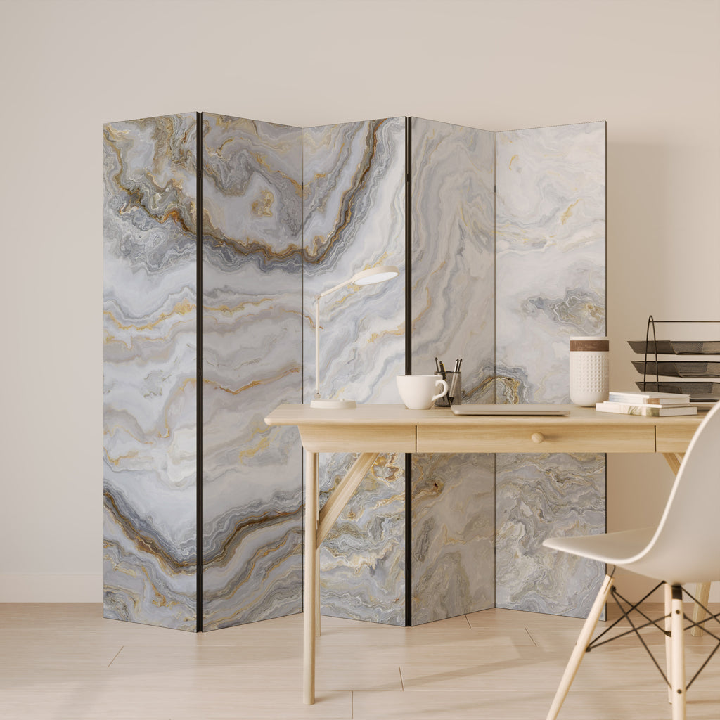 Biombo decorativo de 5 paneles GOLDEN RIDGES