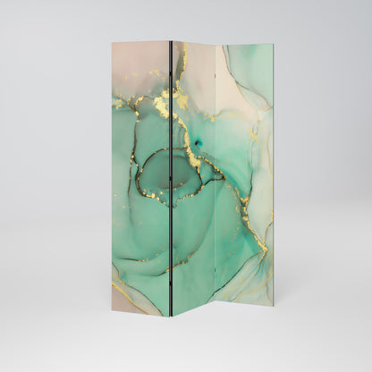 MARBLEIZED MYSTIQUE Biombo de 3 paneles