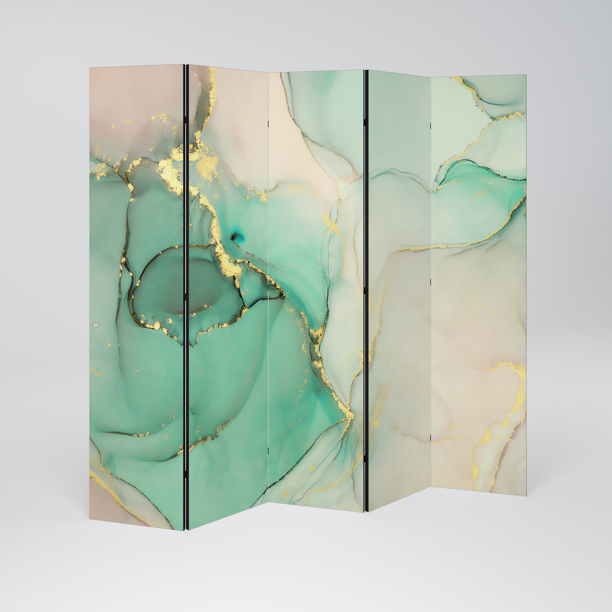 MARBLEIZED MYSTIQUE Biombo de 5 paneles